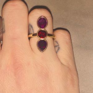 Rachel Roy Gold Crystal Statement Ring